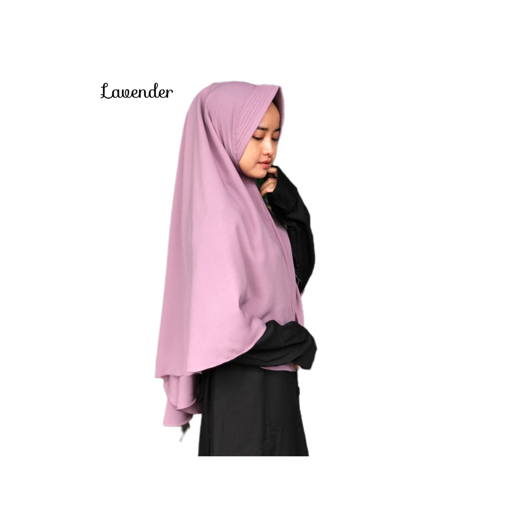 Khimar Jumbo hijab khimar jumbo per jilbab wolfis antem kerudung instant instan-jumbo lavender