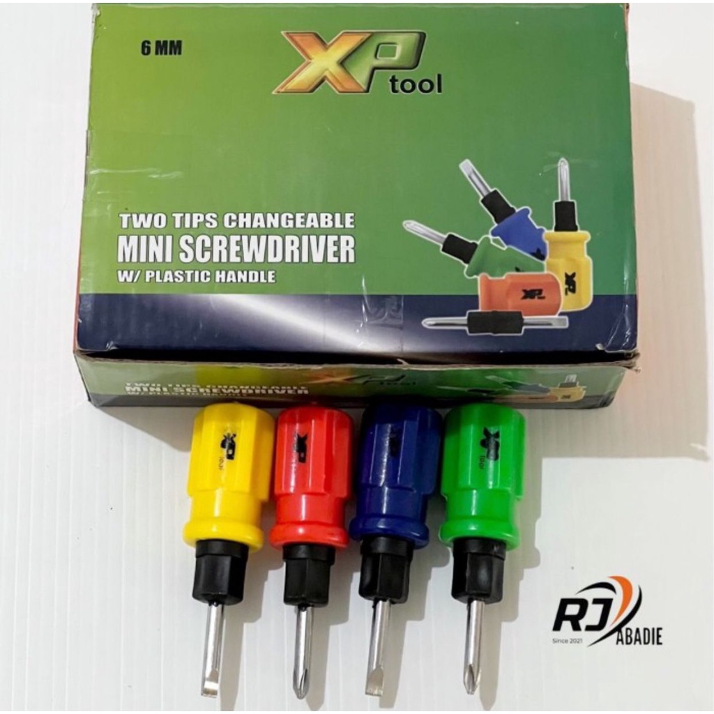 [12PCS] Obeng Cebol BB Bolak Balik Plus Minus Mini Screwdriver XPTOOL