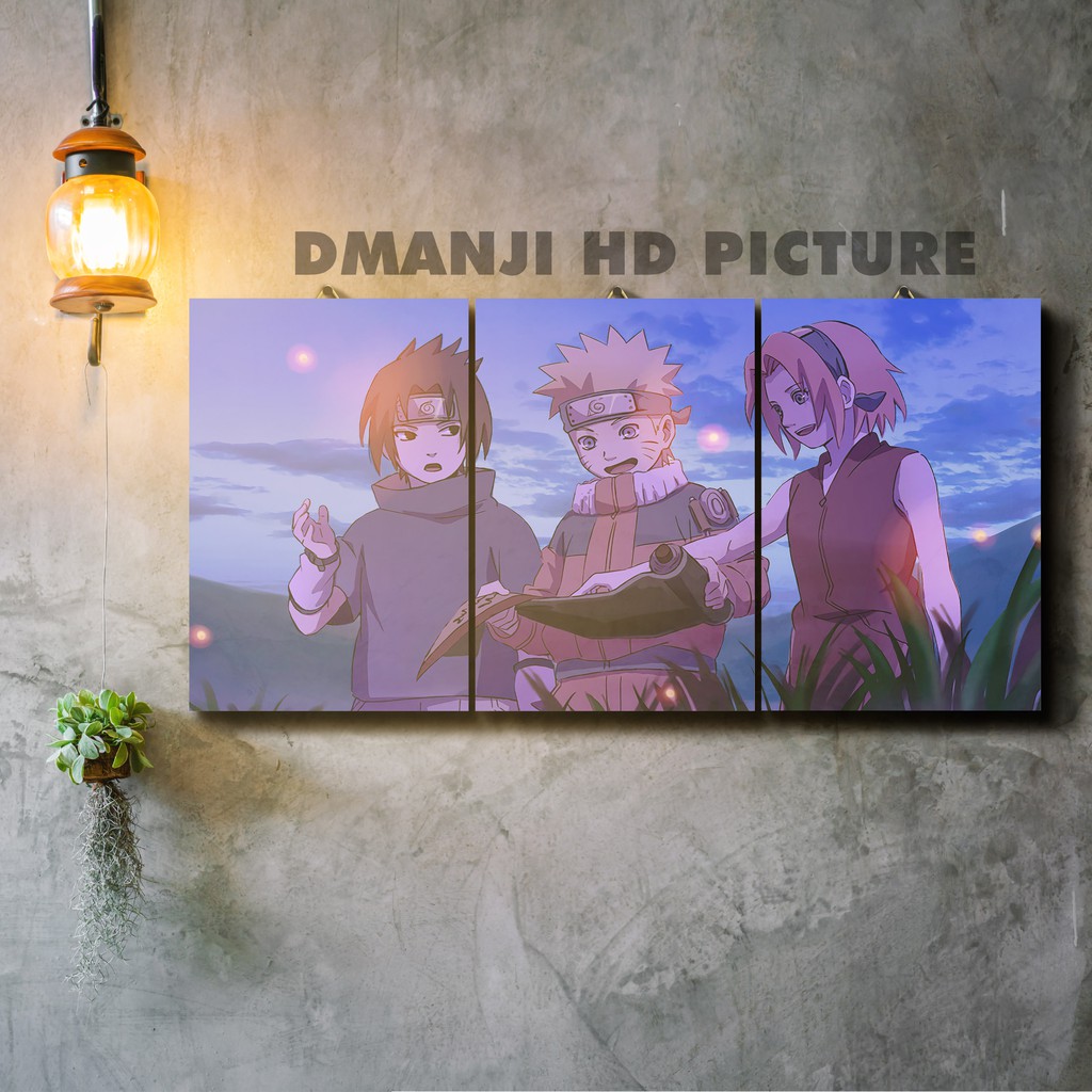 POSTER KAYU MULTIPANEL ANIME NARUTO / 20X30 / HIASAN DINDING NARUTO / PAJANGAN KAMAR TIDUR ANIME-HD - NRT 34