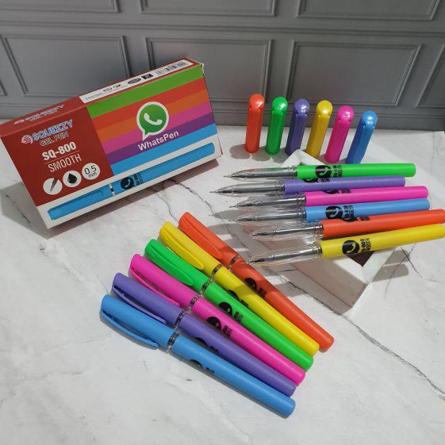 (12pc) Pen Gel Apel /Pen Ipen/Pen murah/pen gel murah/gel pen/bolpen/ballpoint apel-Whasapp