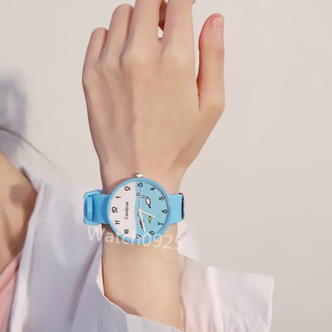 JAM TANGAN WANITA HARAJUKU COUPLE JELLY GAYA KOREAN SIMPLE JAM FASHION MEN WOMEN RANTAI CRYSTAL W87