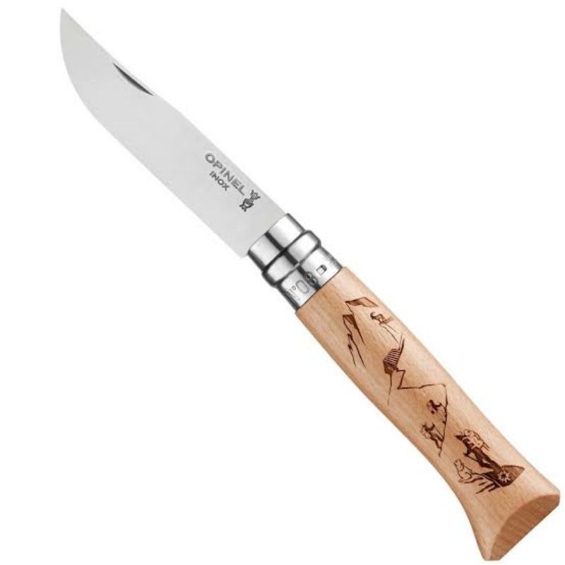 Opinel Folding Knife No 8 Hiking Series Original Pisau Lipat Made In France Shopee Indonesia