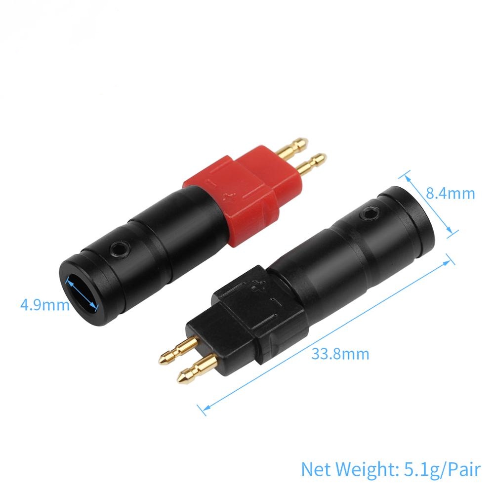 1Pair 4-Layer Gold Plated Earphone Pin Audio Jack Cable Wire Connector Metal Plug For HD650 HD600 HD580 HD25 HiFi Earbuds