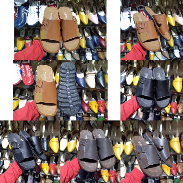 Sandal cowok kulit sapi asli