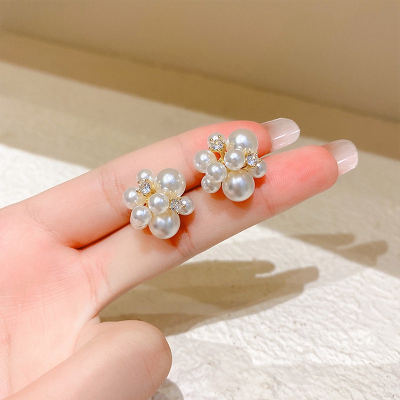 Fancyqube Anting Stud Hias Mutiara Kembang Api Gaya Korea Untuk Wanita
