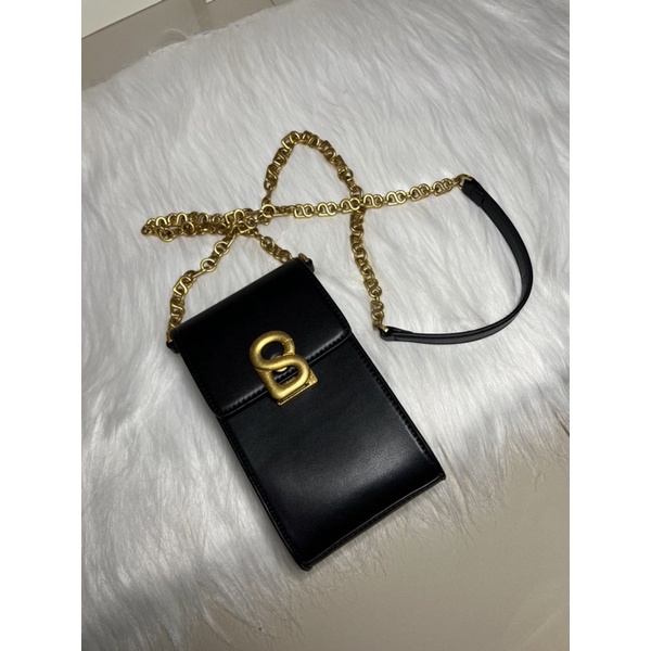 TAS BUTTONSCARVES HEIDY PHONE BAG BLACK PRELOVED BEKAS GOOD CONDITION VVGC BUKAN BRIANA FUCHSIA ALMA