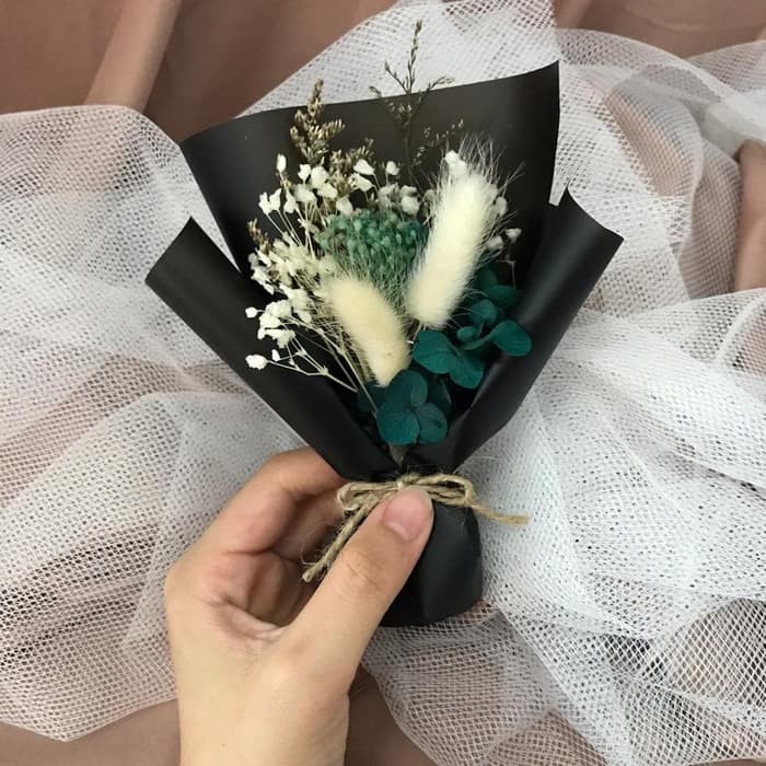 Buket Bunga Kering Asli Kecil Mini Dried Flower Bouquet for Gift
