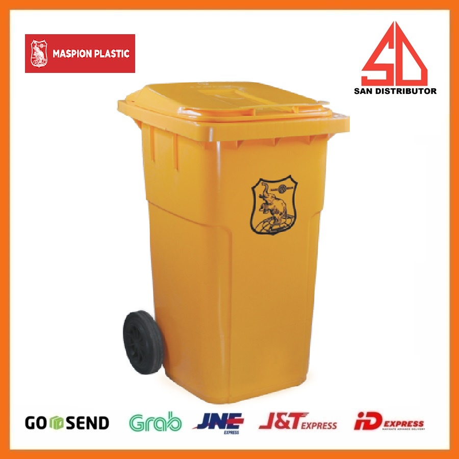 Tempat Sampah RODA tong sampah Kotak Sampah 240 liter maspion B T392