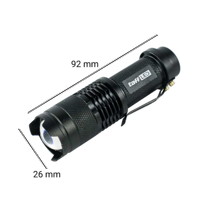 Senter LED Waterproof senter Tembak Mini Jarak jauh Pocketman TaffLed 2000
