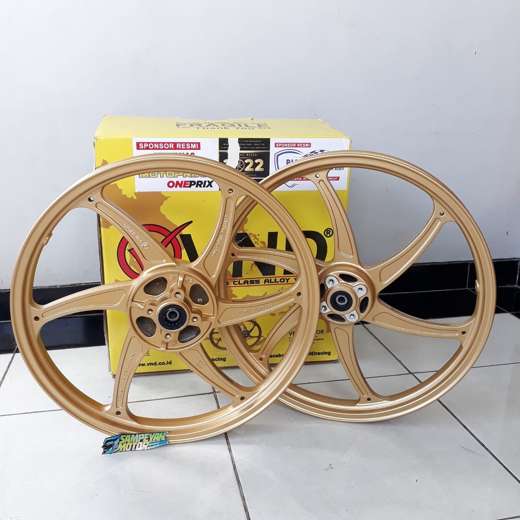 Velg Racing Set Suzuki RGV Satria R 120 2Tak VND Sixstar Gold Matte