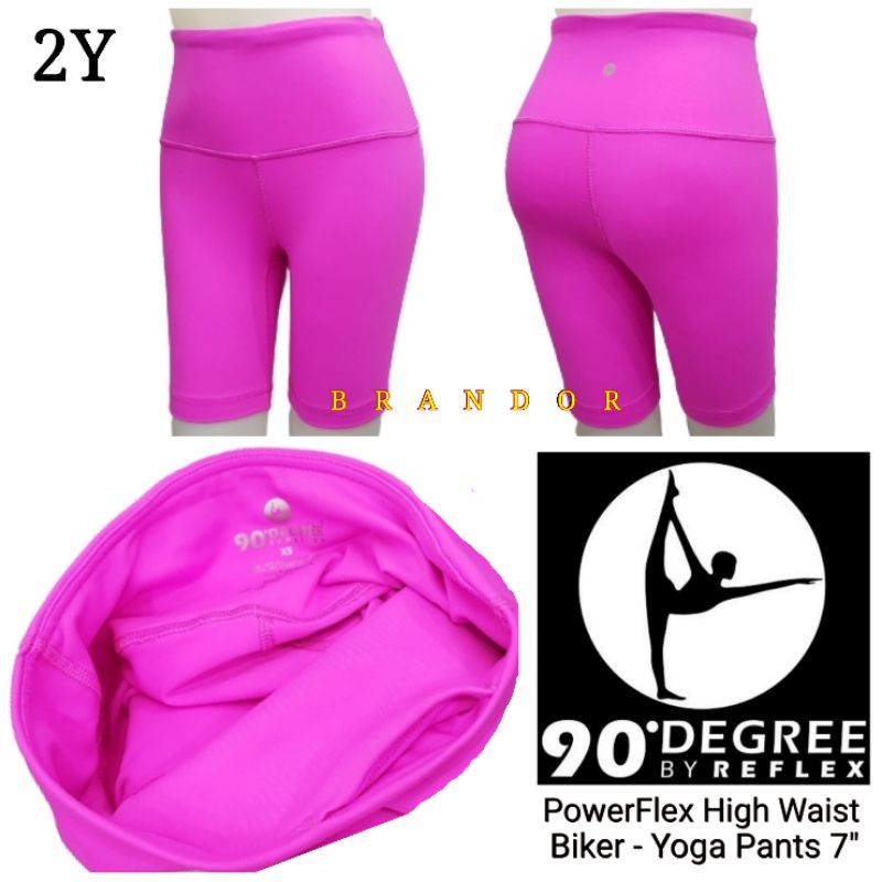 DGSH02 - HIGH WAIST BIKER  - YOGA PANTS 7&quot;  By DEGREE