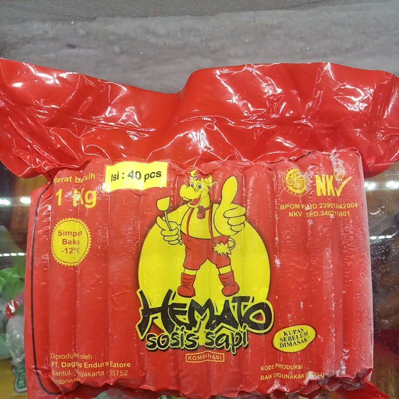 Hemato Sosis Sapi 1kg Isi 40 Pcs