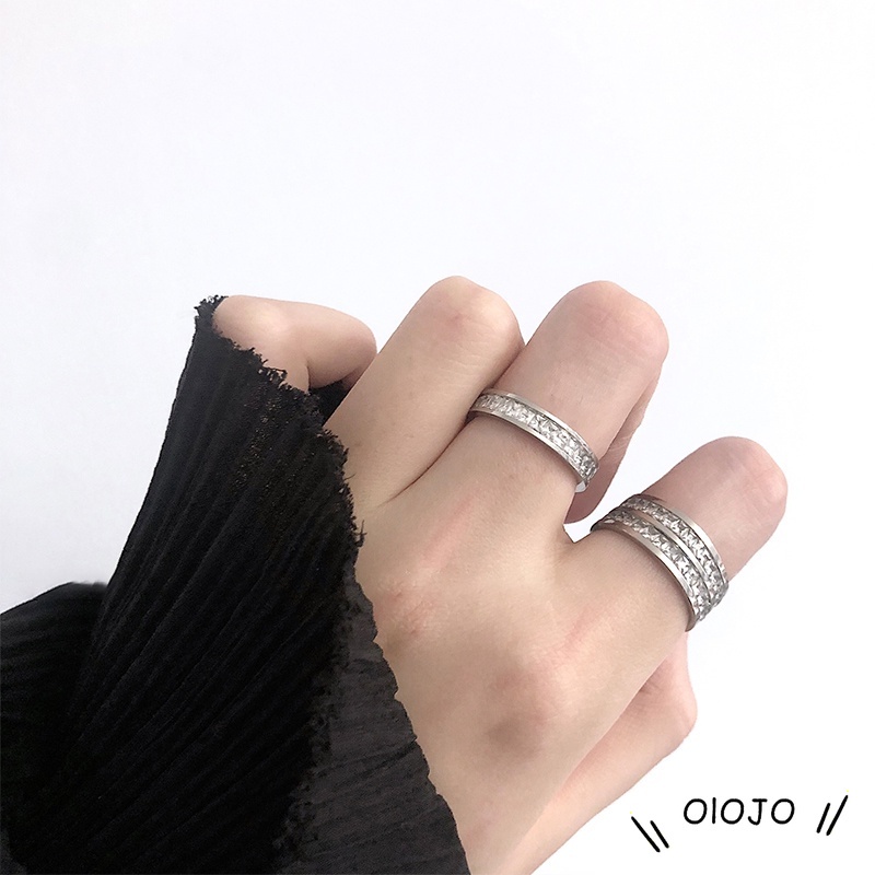 Cincin Titanium Wanita Anti Karat Fashion Korea Aksesoris Mode - ol