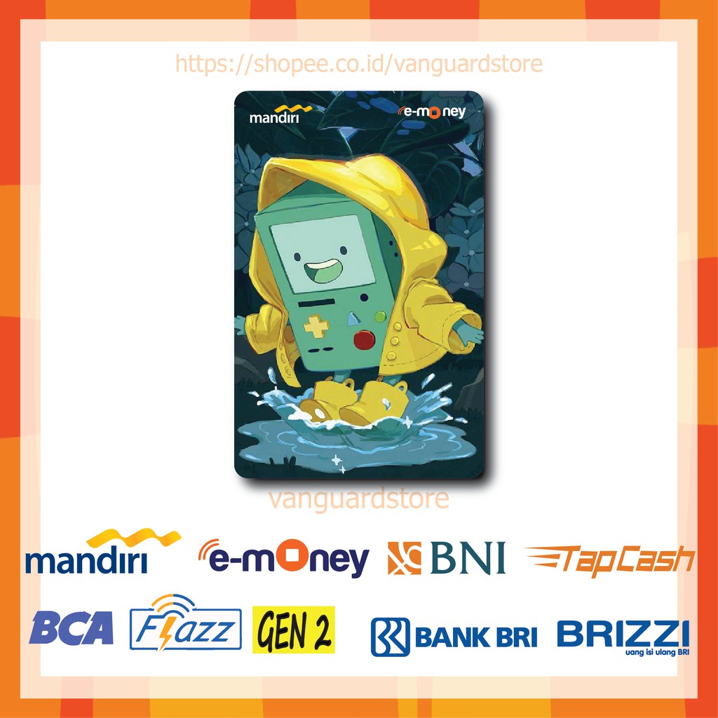 KARTU E MONEY E TOLL KARTUN ADVENTURE TIME ANIME 19 EMONEY MANDIRI FLAZZ BCA BNI TAPCASH BRIZZI BRI