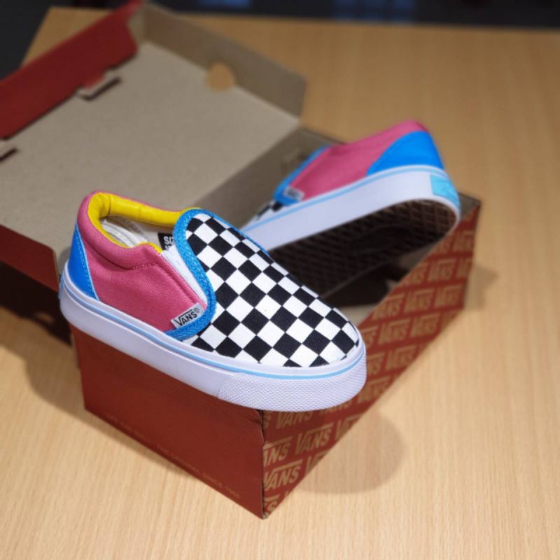 SEPATU ANAK VANS  SLIP ON CHEKERBOARD PREMIUM HIGH QUALITY SEPATU SLOP ANAK