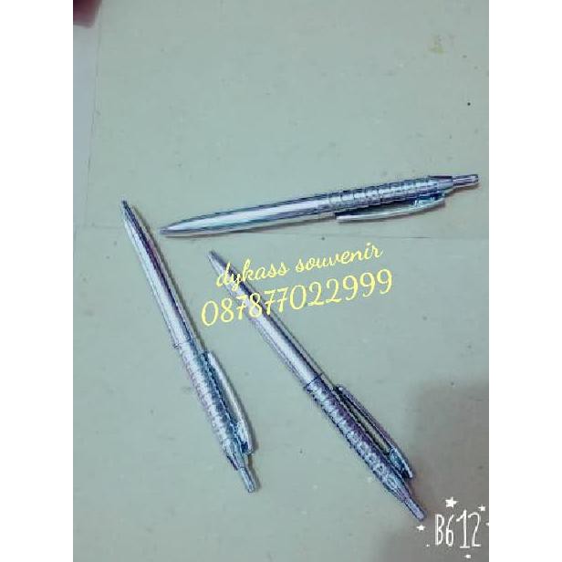 

Souvenir Pernikahan / Seminar Pulpen Silver + Plastik