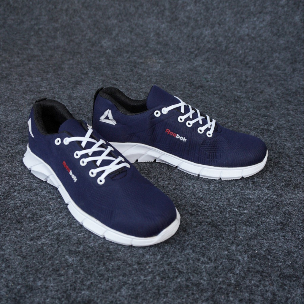 SEPATU PRIA CASUAL REEBOX RUNNING NAVY  TERBARU MURAH