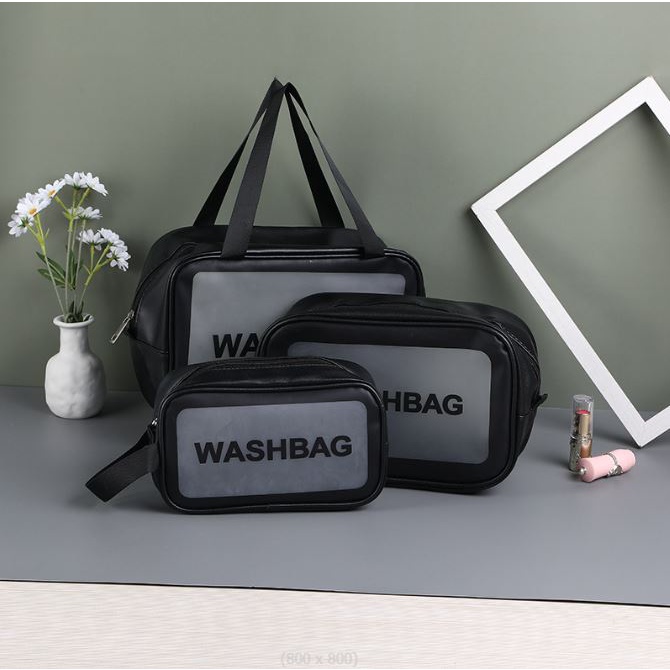 BV.ID WK641 TAS KOSMETIK TRANSPARANT WASHBAG POUCH TRAVEL MAKE UP BAG ORGANIZER WATERPROOF COSMETIK