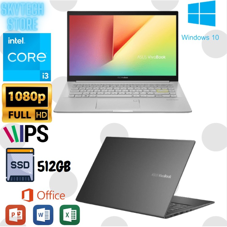 LAPTOP ASUS VIVOBOOK K413EA INTEL CORE I3 1115G4 RAM8GB