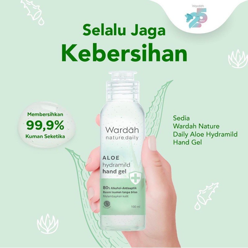 (READY&amp;ORI) Wardah Aloe Hydramild Hand Sanitizer Gel 100ml