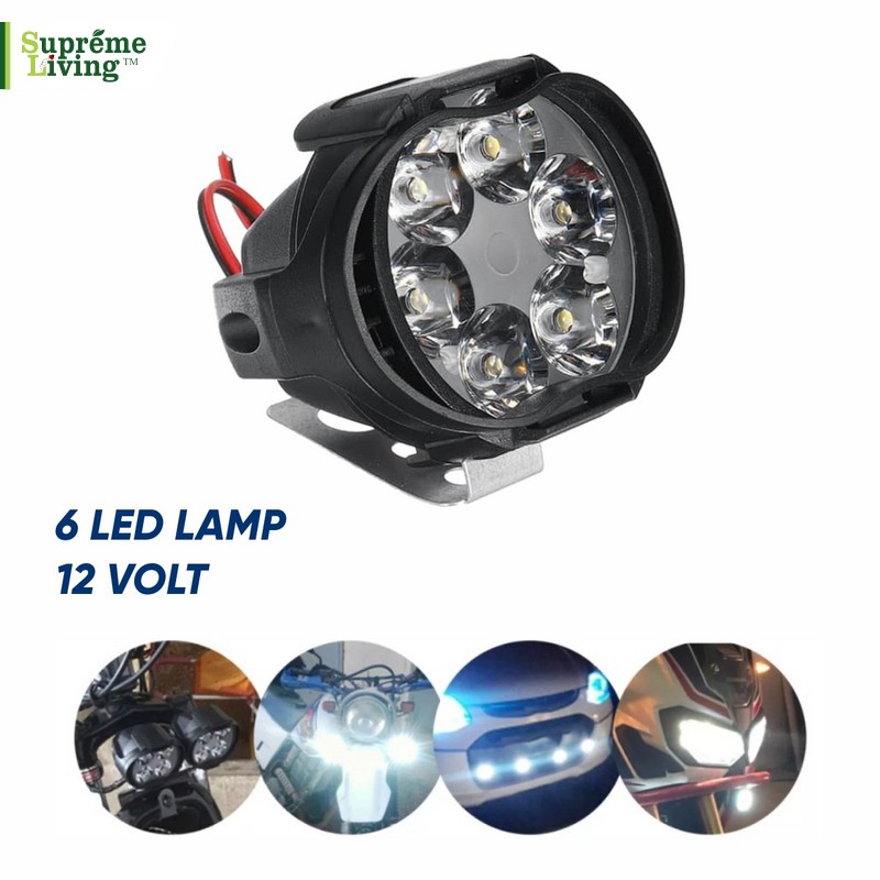 Lampu Tembak Sorot LED Spion Motor Work Light Cree 6 Mata 10 Watt 12V