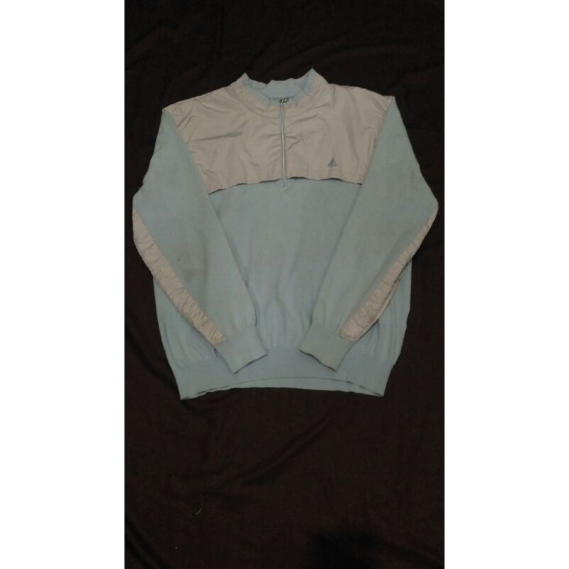 thrifting jaket halfzip bean pole second