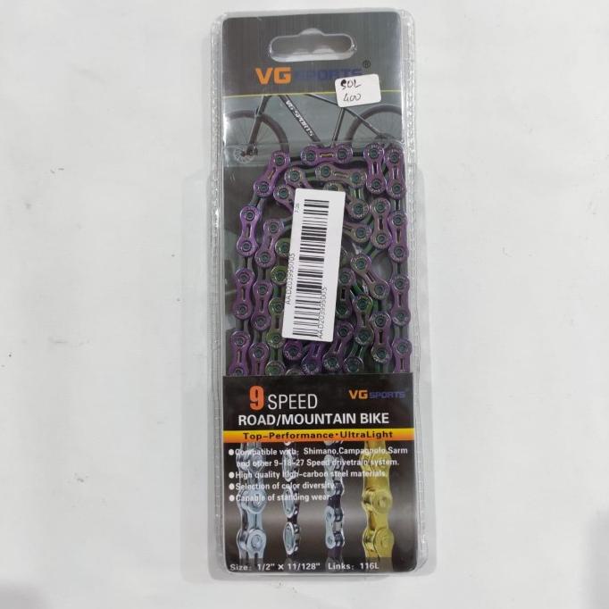 =====] Rantai VG Sports 9 Speed Rainbow