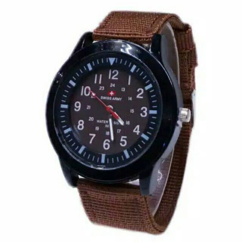 (Grosir)Jam Tangan Pria Army Swss Strap Canvas(Terima Cod)