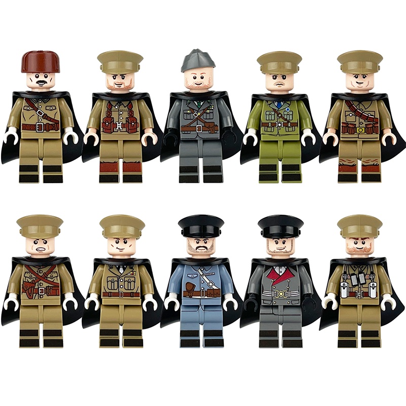 Perwira Action Figure Blok Hadiah Militer Boy Puzzle Mini 10pcs Game Building