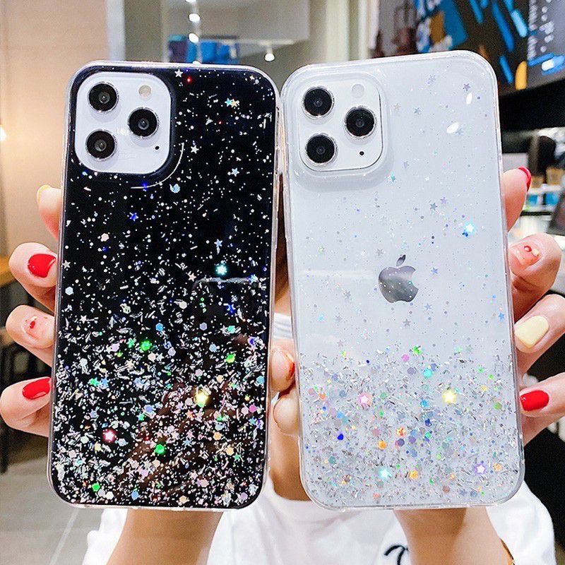 Iphone 7 7 Plus 8 8 Plus XR XS Max 11 11 Pro 11 Pro Max 12 12 Mini 12Pro 12 Pro Max Softcase Glitter