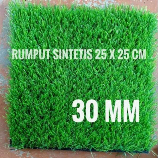 Rumput sintetis atau rumput plastik type swiss 3cm ukuran 25x25