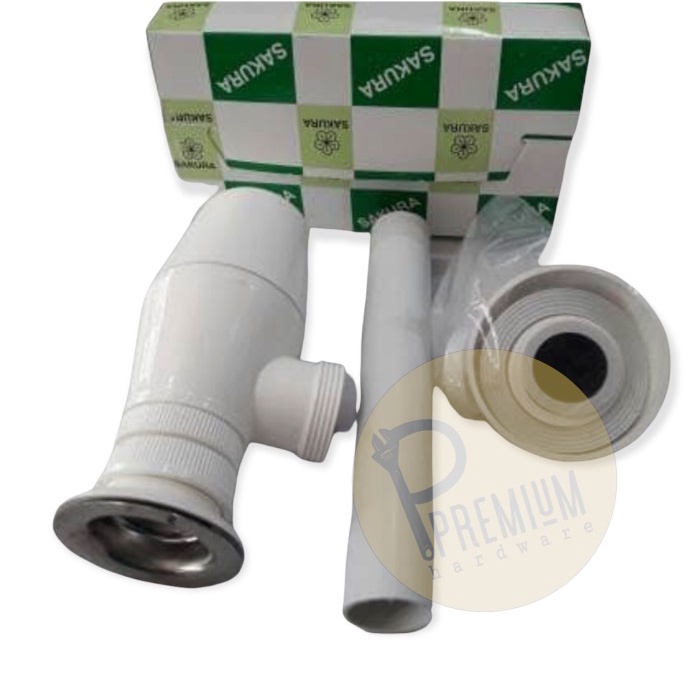 SIFON WASTAFEL PVC SAKURA PEMBUANGAN WASTAFEL