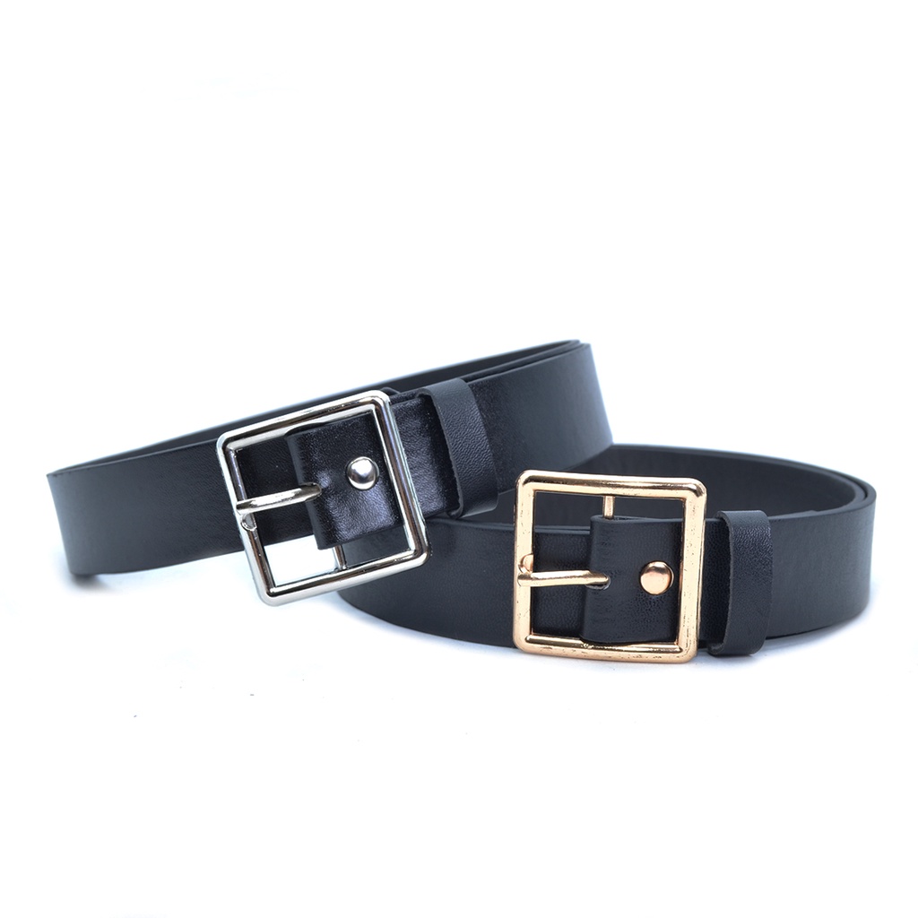 RING BELT KOTAK Ikat Pinggang Wanita Gesper KOTAK Import 809