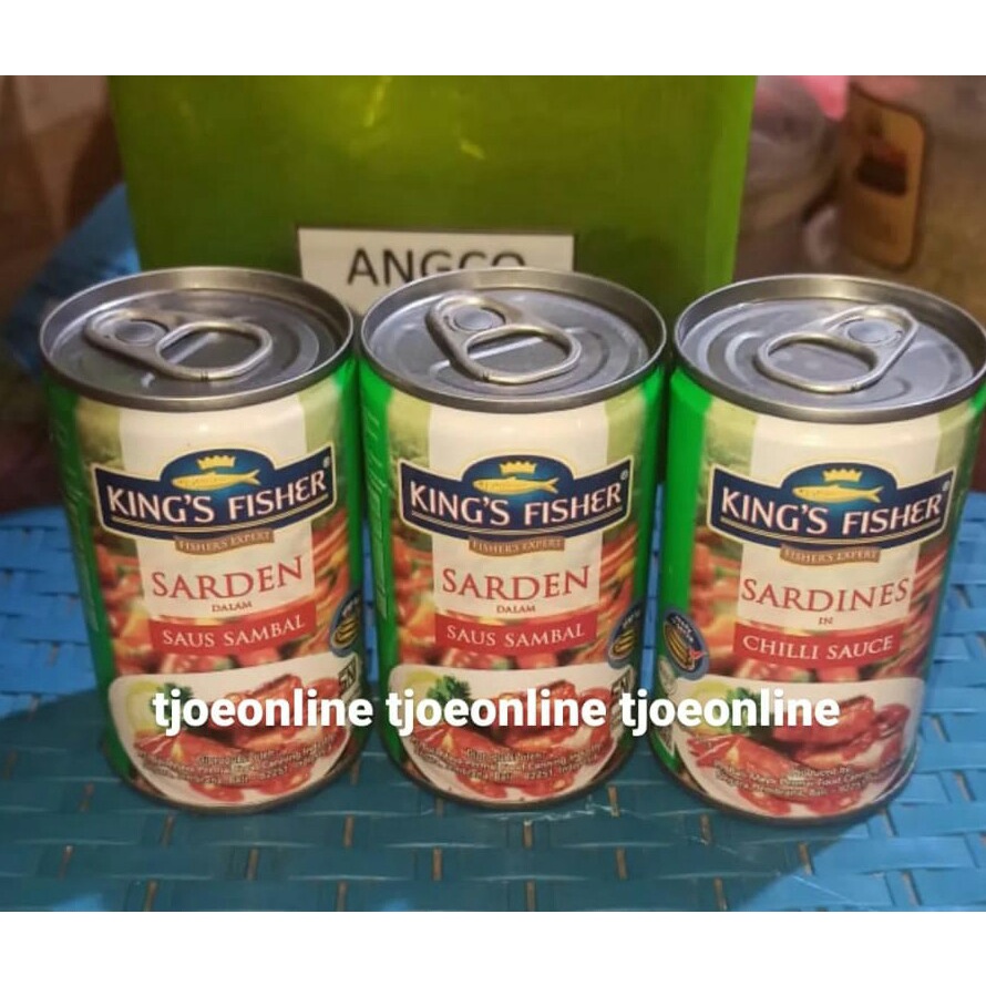 

Sarden King's Fisher 2 varian rasa , Saus Tomat / Saus Sambal ( 155 gr )
