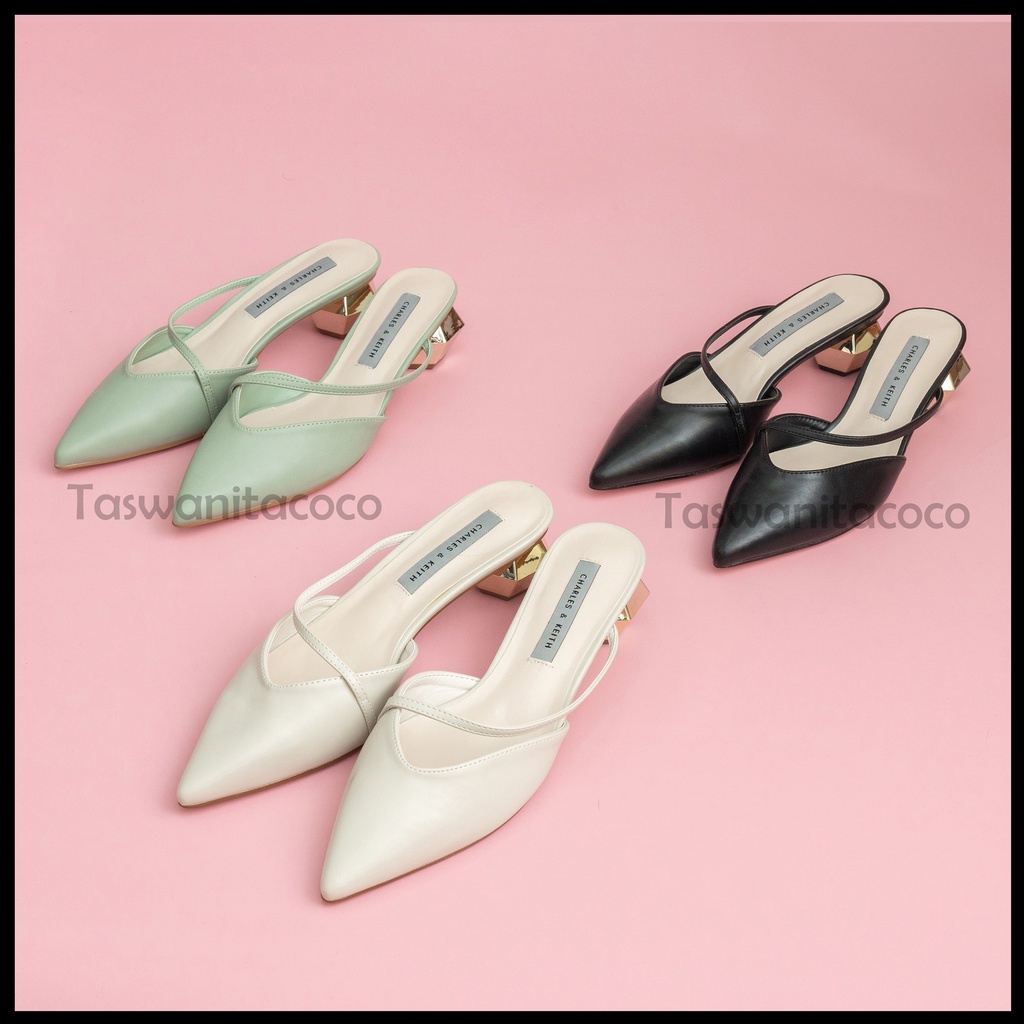 Sepatu C 416 Sandal / Sendal Wanita Import  K416 Heels untuk Pesta Kondangan Slip On Kekinian Korean Style K416 Kualitas Premium dan Murah Bahan Kulit K416 by orioriaja.id