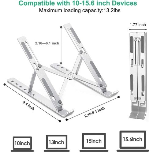 Laptop Notebook Macbook Tablet Stand Aluminium Adjustable Duduk Portable Notebook Holder LS-01&LS02-3