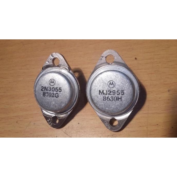 Transistor 2N 3055 2N3055 and MJ 2955 MJ2955 Motorola Original NOS