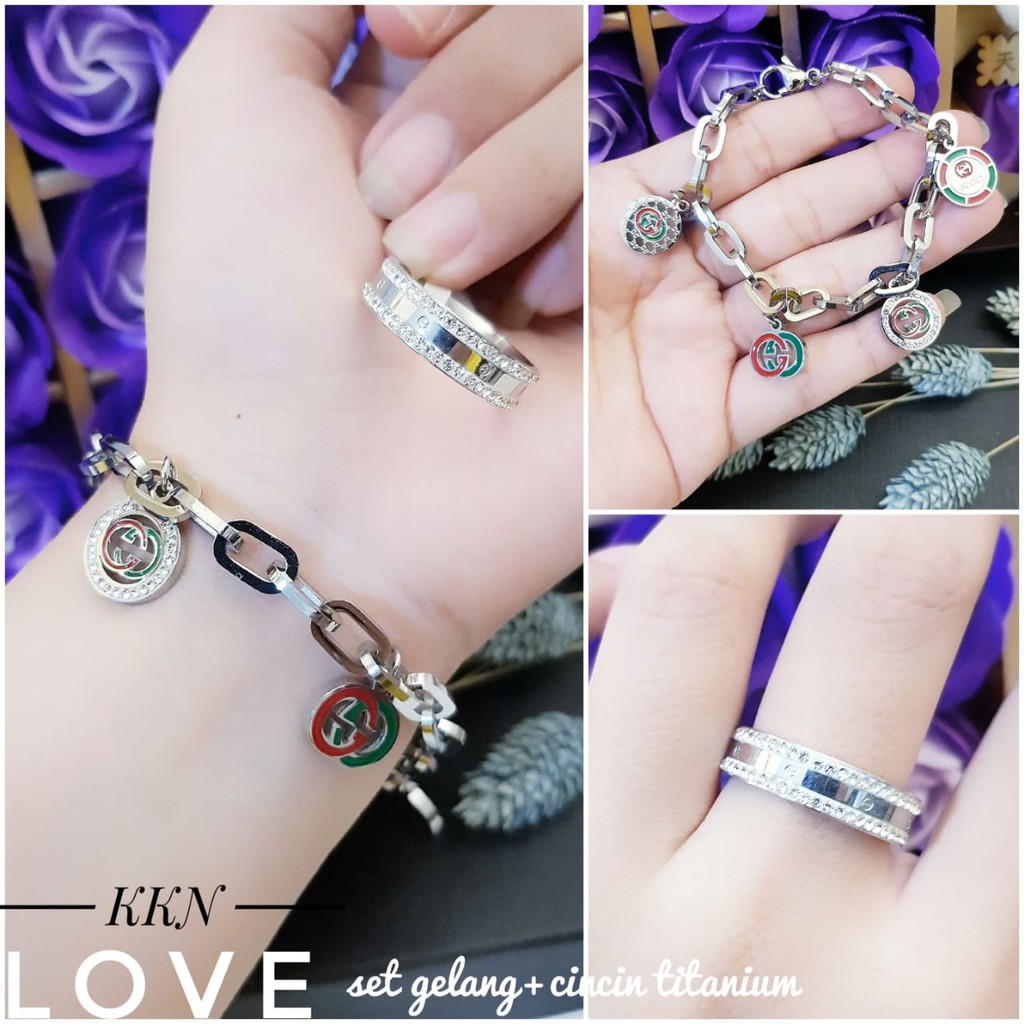 Titanium gelang dan cincin 2911i