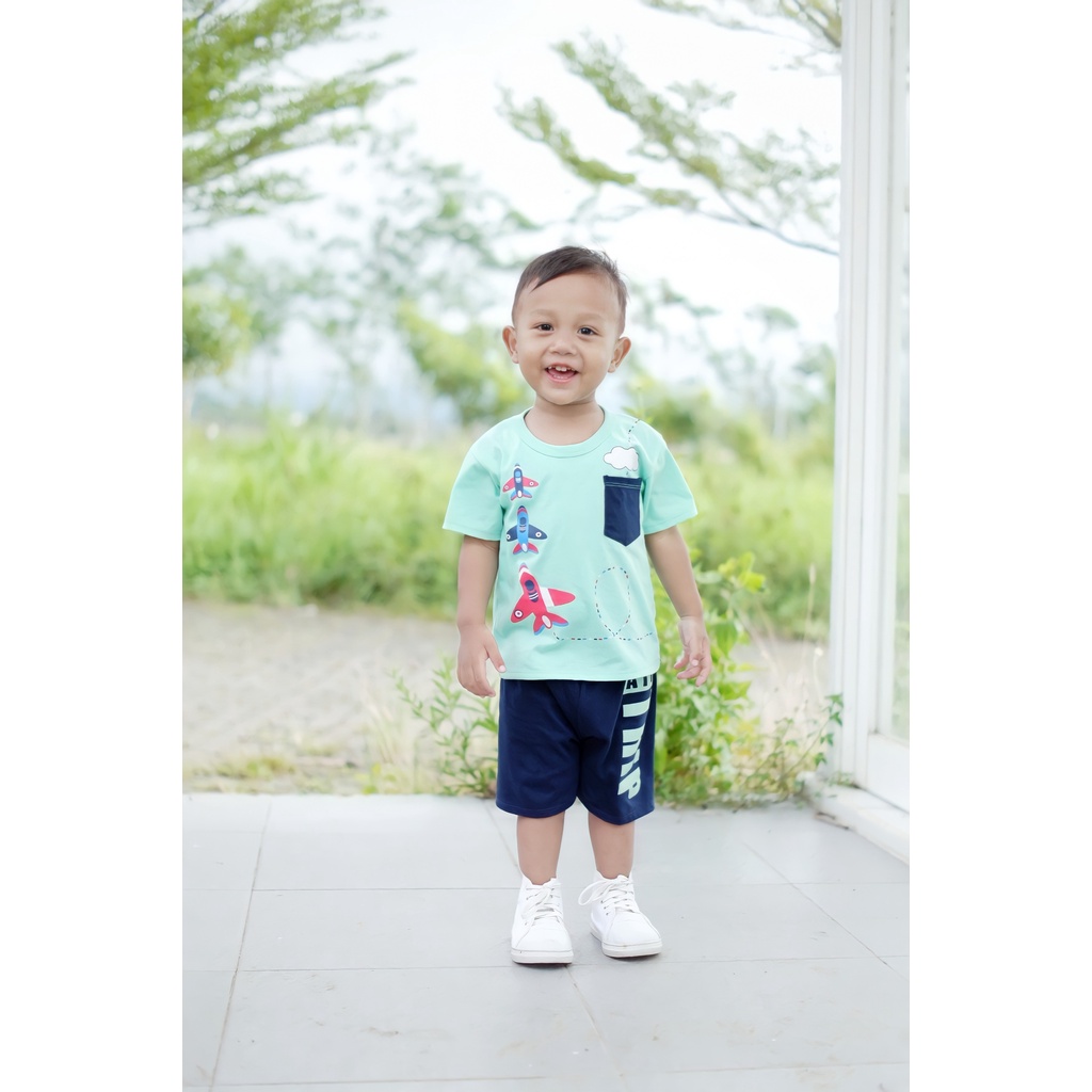 PROMO 10.10 KELFI SETELAN ANAK KOMBINASI / SET BAJU ANAK UNISEX COWOK/CEWEK USIA 1- 8 TAHUN &quot;TRIP POCKET EDITION&quot;