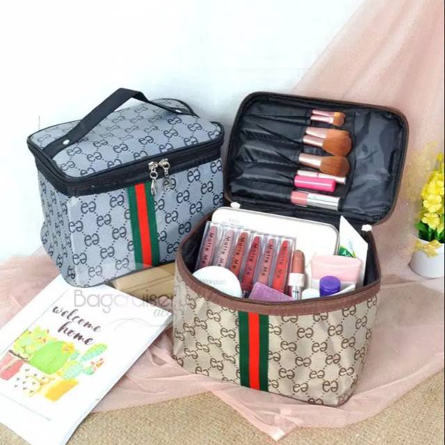 Tas Kosmetik Bahan Kanvas Parasut Import Gucci
