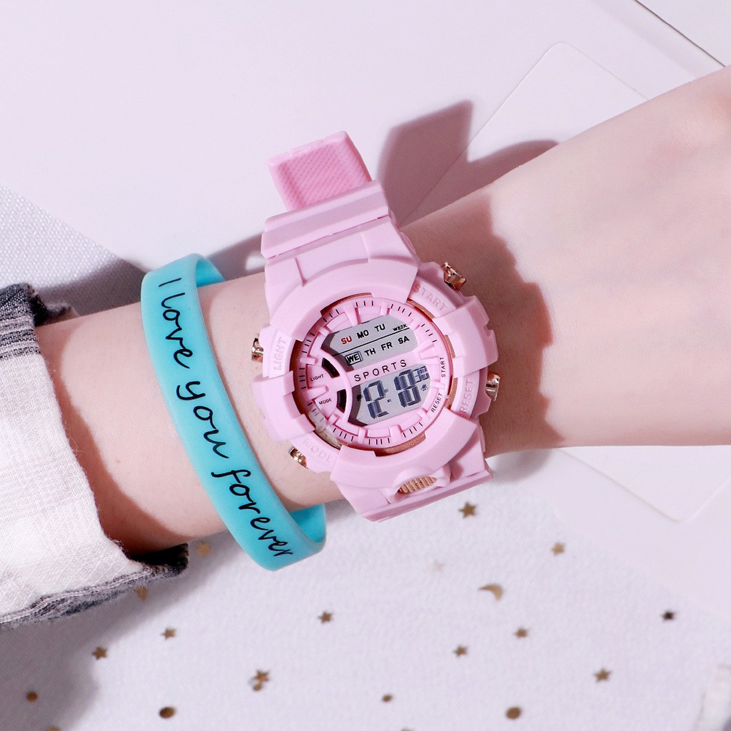 [COD] Watchyou Jam Tangan  Wanita  A0036 Rubber Digital Sport Bulat Dan Pria Fashion Gaya Korea Import