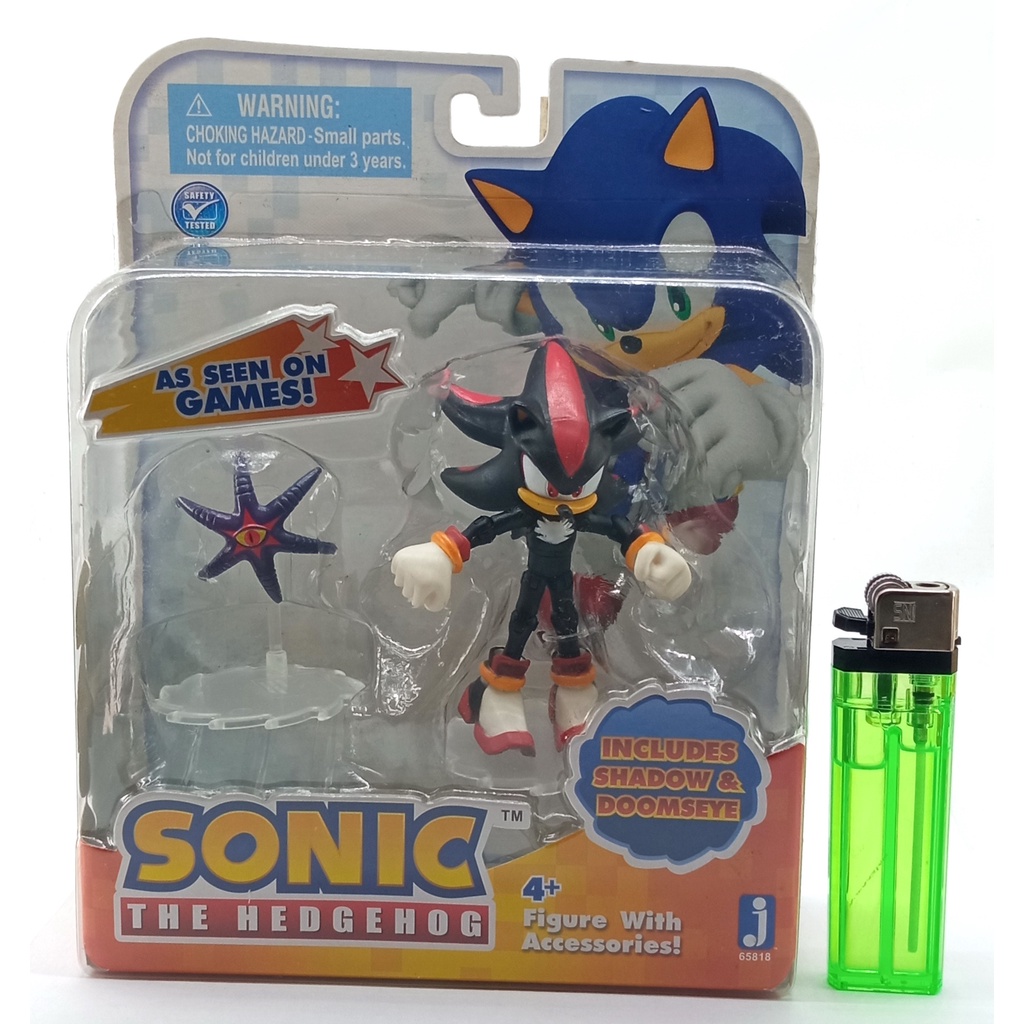 Jazwares Figure Sonic The Hedgehog Black Hitam With Shadow & Doomseye 3 Inch