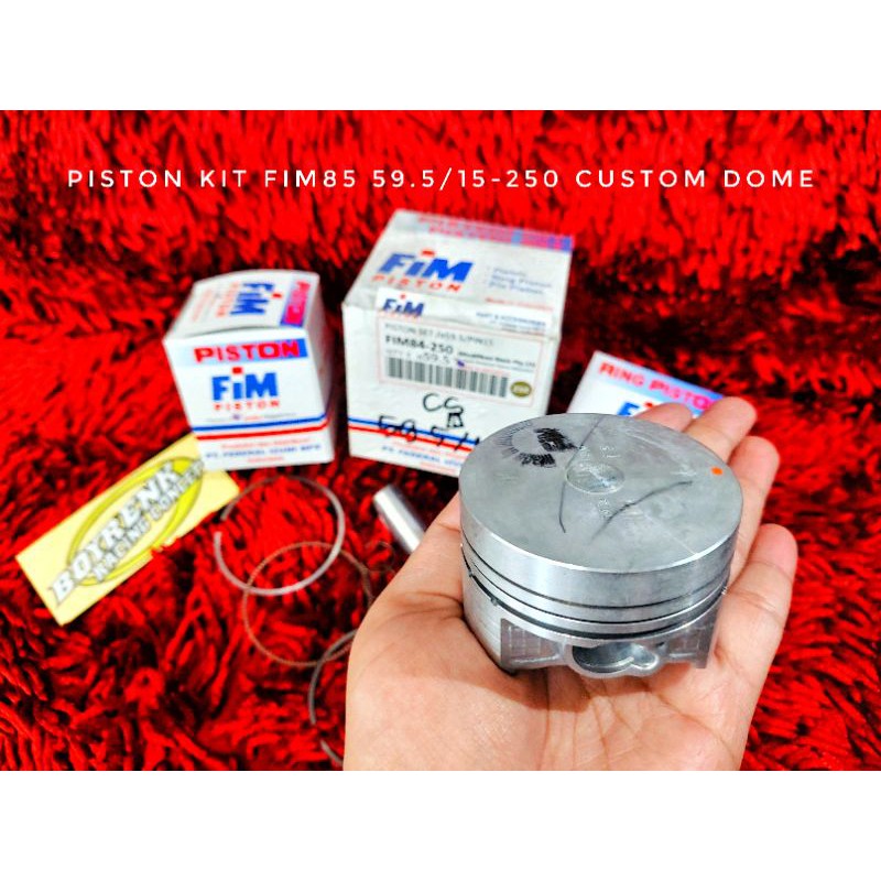 PISTON KIT FIM84 DIAMETER 59.5 PIN 15 CUSTOM DOME - BOYRENK RACING CONCEPT