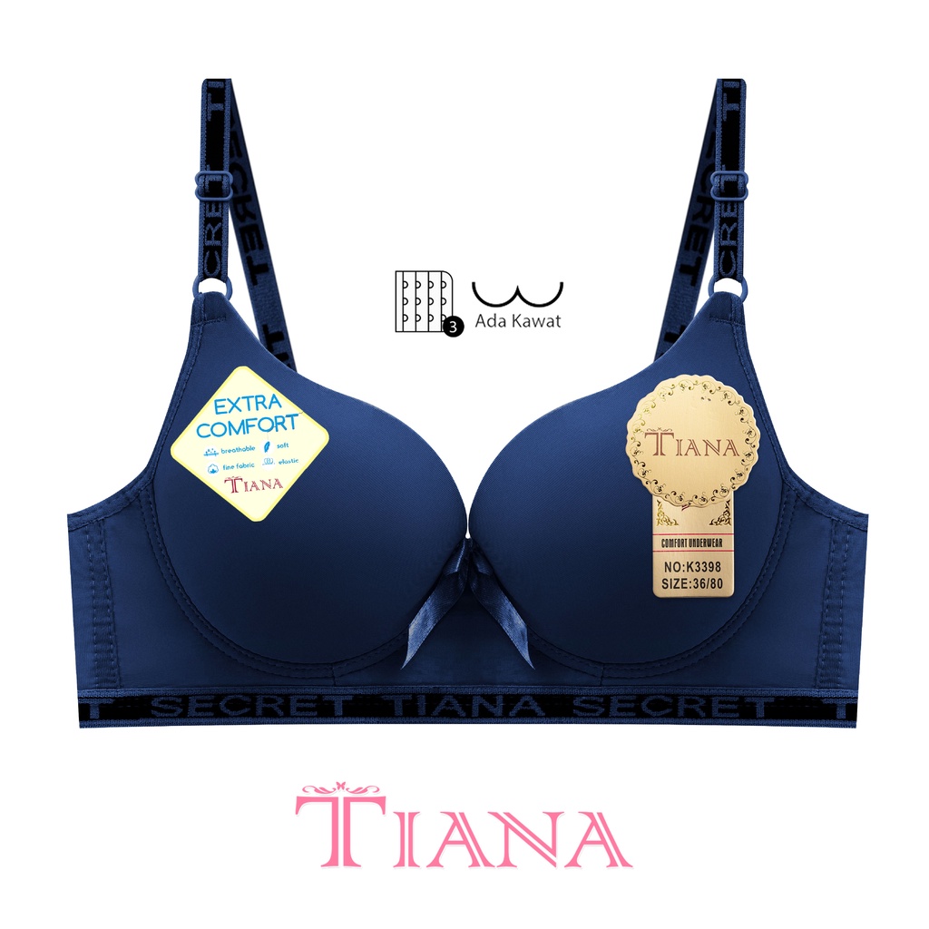 TIANA | Push Up Bra Kait 3 / Bra Kawat Tiana Secret / art TN K3398