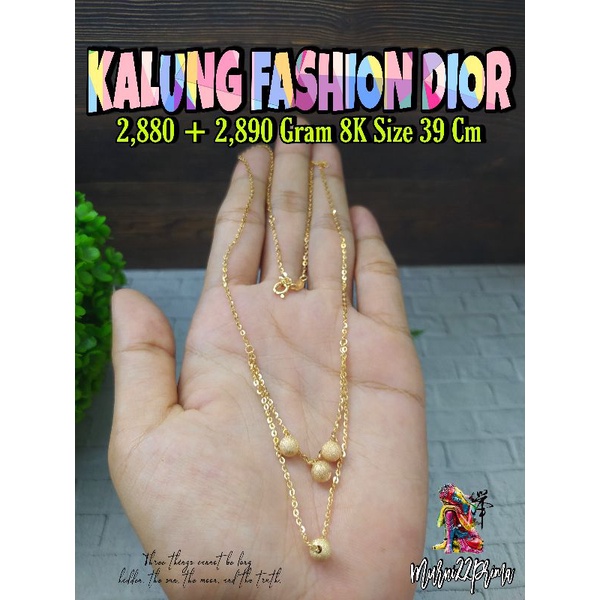 KALUNG FASHION BOLA DIOR EMAS ASLI