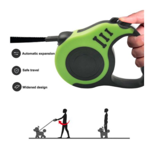 Bigzoo - Tali Tuntun Anjing 3 Meter | Tali Anjing Retractable 3 Meter