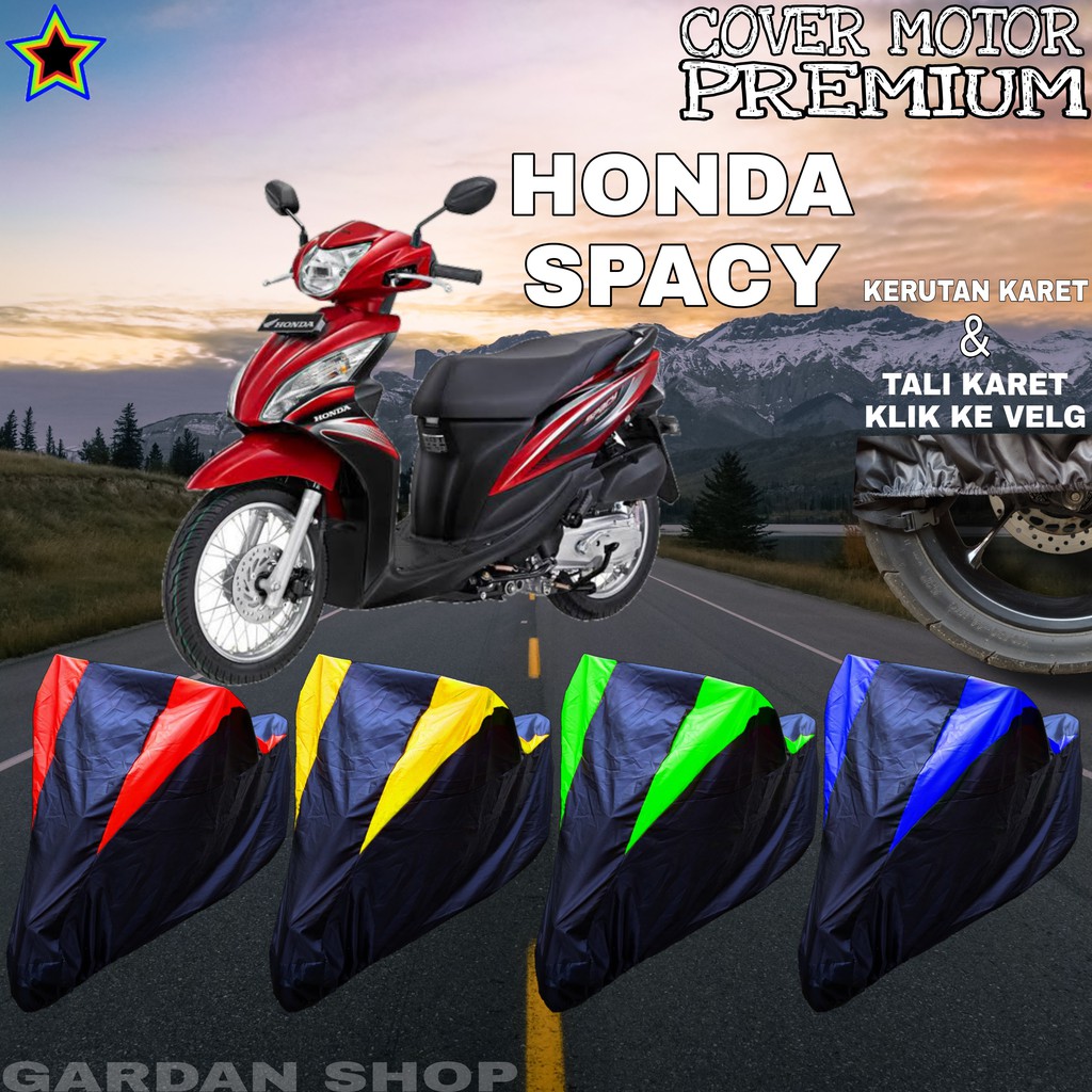 Sarung Motor HONDA SPACY Hitam KOMBINASI Body Cover Penutup Pelndung Motor Spacy PREMIUM