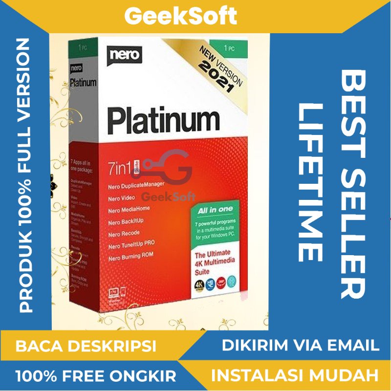 [FULL VERSION] Nero Platinum Suite 2021 Burning Pro Lifetime - Burning CD, DVD, dan Blu-ray untuk Win