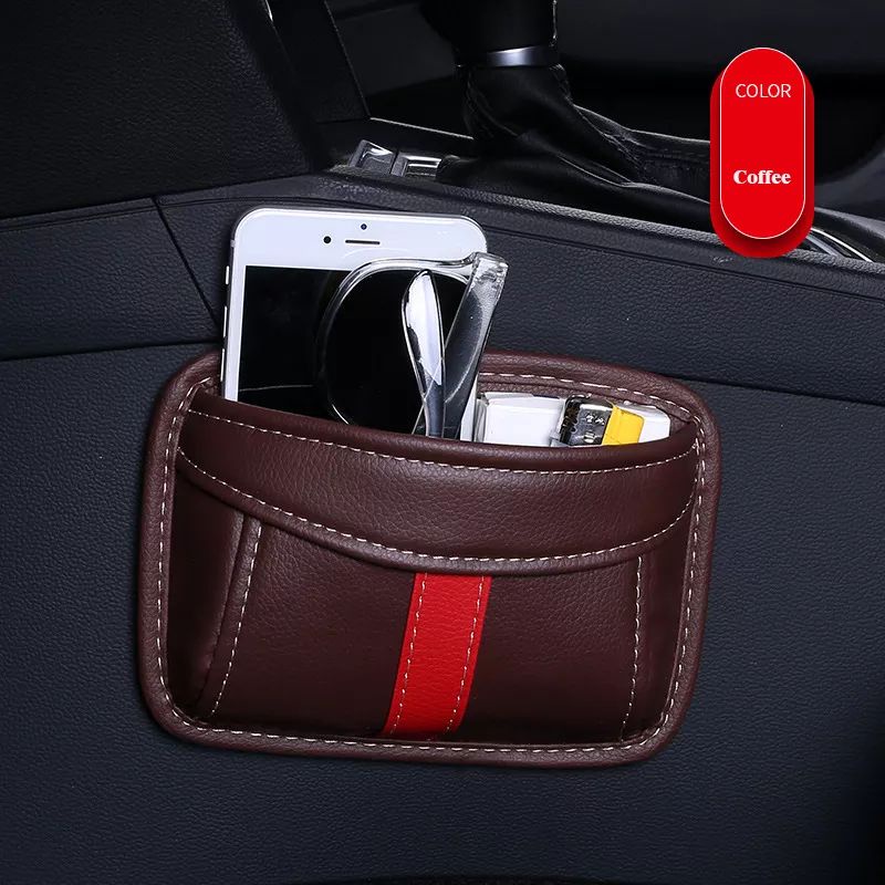 CAR STORAGE ORGANIZER KANTONG HAPE DIMOBIL TEMPAT KARCIS UANG KOIN ROKO DLL.BAHAN KULIT SINTETIS