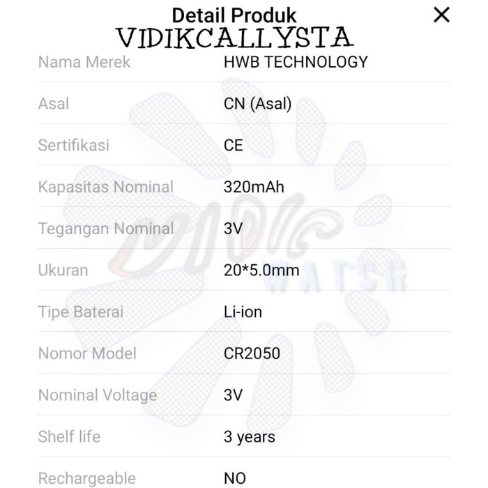 ORIGINAL BATTERY CR2050 CR 2050 LM2050 BR2050 3V LITHIUM